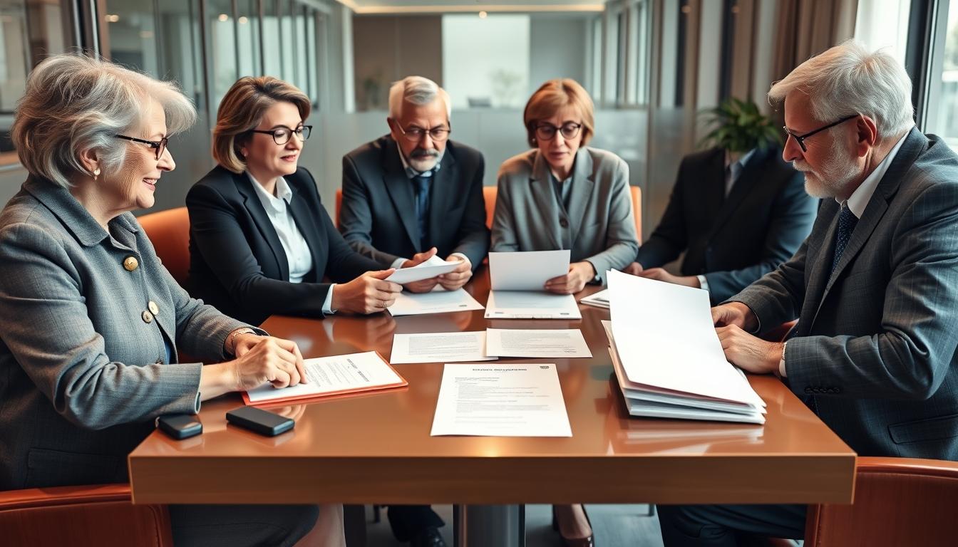 Business agreement signing